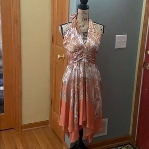 H&M Yellow Silk Halter dress Size 6